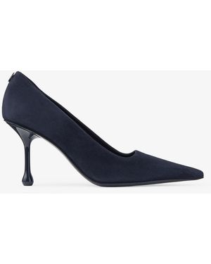 Jimmy Choo Ixia 80 Suede Court Shoes - Blue