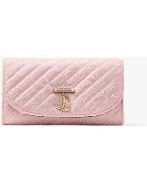 Jimmy Choo Curve Wallet With Chain - Pink