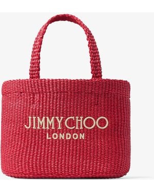 Jimmy Choo Beach Tote East-West Mini - Red