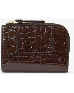 Jimmy Choo Dm Compact Zip Wallet - Brown