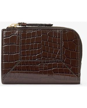 Jimmy Choo Dm Compact Zip Wallet - Brown