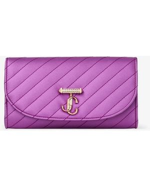 Jimmy Choo Curve Wallet With Chain - Purple