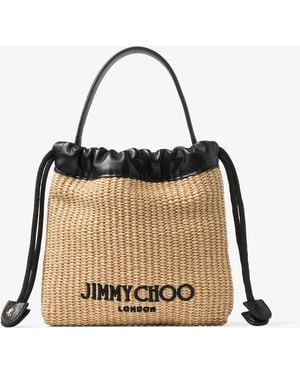 Jimmy Choo Drawstring Pouch Top Handle - Brown