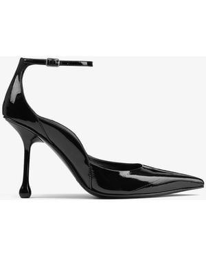 Jimmy Choo Quinci 95 Patent Leather Court Shoes - Black