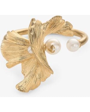 Jimmy Choo Wave Pearl Cuff - Metallic