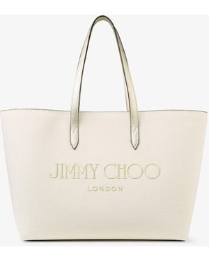 Jimmy Choo Canvas Logo Tote - Natural