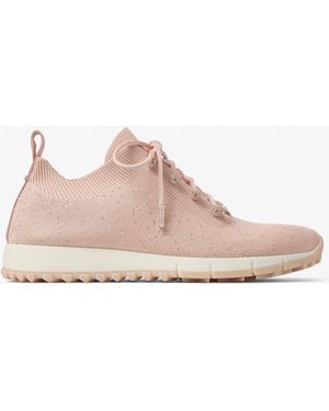 Jimmy Choo Veles Knitted Glitter Sneakers - Pink