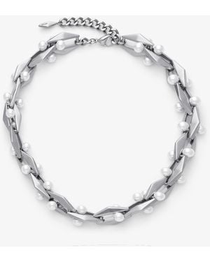 Jimmy Choo Diamond Chain Necklace - Metallic