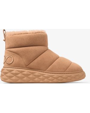 Jimmy Choo Xan Suede-Shearling Snow Boots - Brown