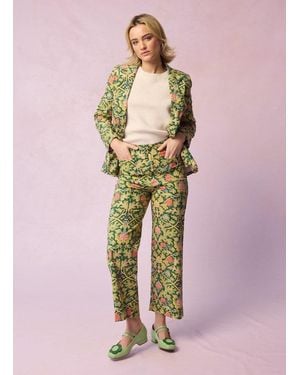 Joanie Clothing Richmond Corduroy Flared Trousers - Pink