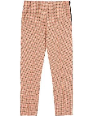 Joanie Clothing Marilyn Micro Check Print Tapered Trousers - White