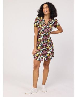 Joanie Clothing Frieda Wildflower Print Tea Dress- Uk - Pink