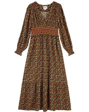 Joanie Clothing Frankie Floral V-Neck Midaxi Dress- Uk - Red