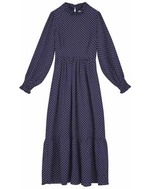 Joanie Clothing Corina Polka Dot Print Midaxi Dress - Blue