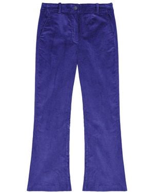 Joanie Clothing Richmond Corduroy Flared Trousers - Blue