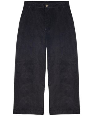 Joanie Clothing Lafayette Velvet Wide Leg Trousers - Blue