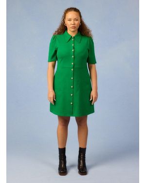 Joanie Clothing Colton Jersey Shirt Dress - Green