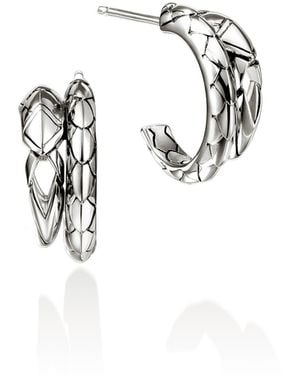 John Hardy Naga Hoop Earrings - Metallic