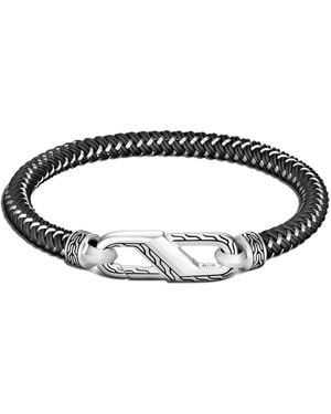 John Hardy Classic Chain Bracelet With Steel Cord - Black