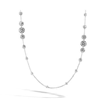 John Hardy Moon Phase Hammered Long Necklace - Metallic