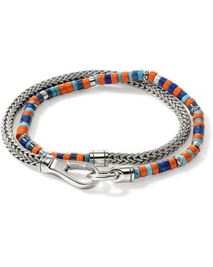 John Hardy Heishi Chain Wrap Bracelet - Metallic