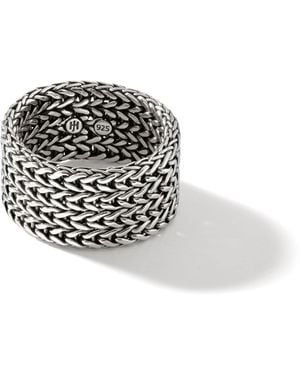 John Hardy Rata Chain Band Ring In Sterling Silver - Black