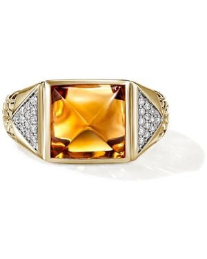 John Hardy Artisan Series Icon Stud Ring - Metallic
