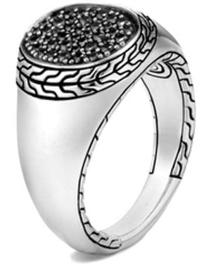 John Hardy Classic Chain Signet Ring - White