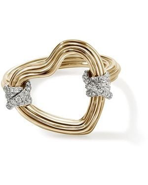 John Hardy Bamboo Heart Ring - Metallic