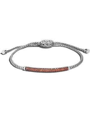 John Hardy Classic Chain Pull Through Pavé Station Bracelet - Multicolor