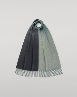 Johnstons of Elgin Umbra Ombré Cashmere Scarf - Blue