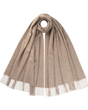 Johnstons of Elgin Light Cashmere Stole - Brown