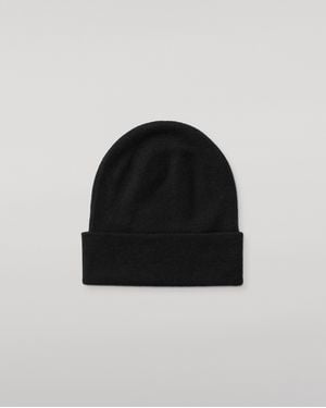 Johnstons of Elgin Braemar Cashmere Beanie - Black