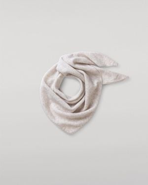 Johnstons of Elgin Reel Cashmere Bandana - White