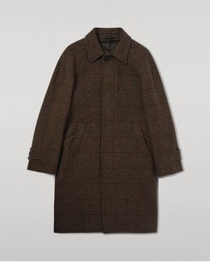 Johnstons of Elgin Balmacaan Moorland Glen Urquhart Check Coat - Green
