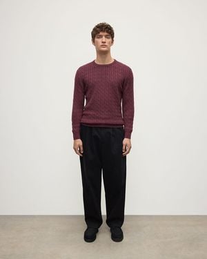 Johnstons of Elgin Cable Knit Cashmere Jumper - Red