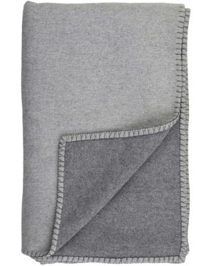 Johnstons of Elgin Blanket Stitched Bed Throw - Grey