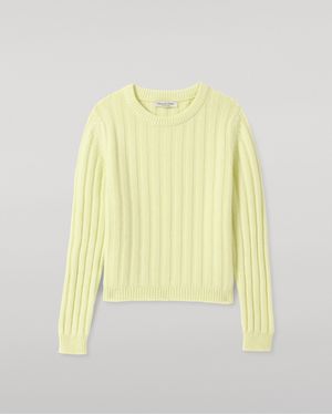Johnstons of Elgin Lecht Cashmere Crew Jumper - Yellow
