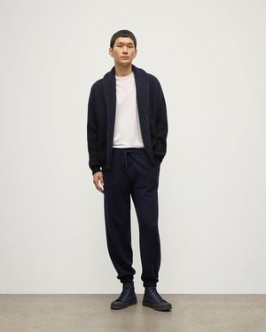 Johnstons of Elgin Kirk Dark Cashmere Joggers - Blue