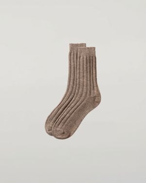 Johnstons of Elgin Light Cashmere Lounge Socks - White
