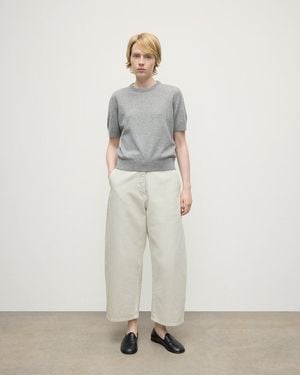 Johnstons of Elgin Classic Cashmere Light T-Shirt - White