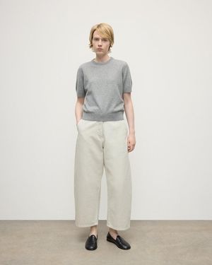 Johnstons of Elgin Classic Cashmere Light T-Shirt - White