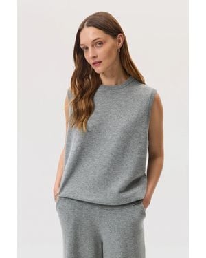 Johnstons of Elgin Light Cashmere Tank - Grey