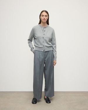 Johnstons of Elgin Classic Cashmere Light Cardigan - Grey