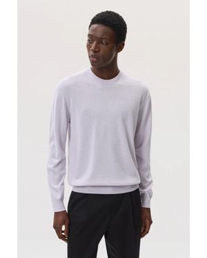 Johnstons of Elgin Classic Cashmere Round Neck - Purple