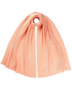 Johnstons of Elgin Cashmere Crochet Wrap - Pink