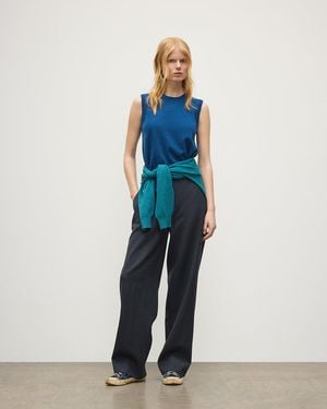 Johnstons of Elgin Iris Classic Cashmere Tank - Blue