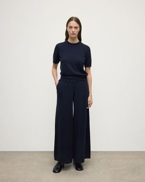 Johnstons of Elgin Dark Cashmere Trousers - Blue
