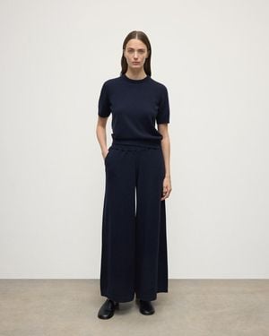 Johnstons of Elgin Dark Cashmere Trousers - Blue