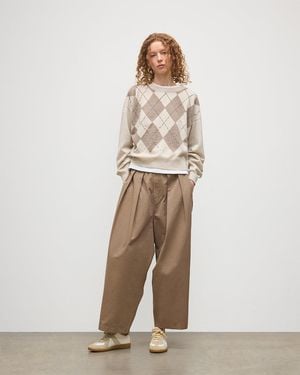 Johnstons of Elgin Clan Natural Argyle Cashmere Jumper